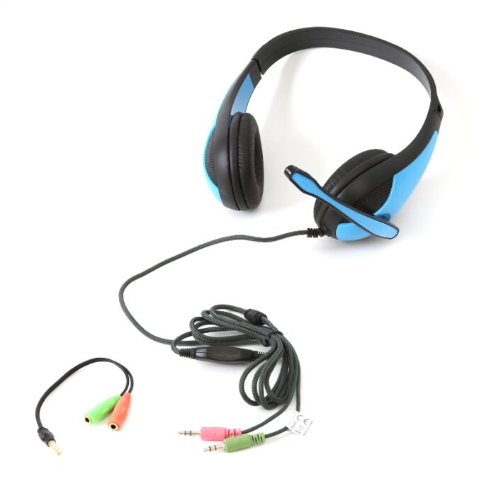 FREESTYLE HI-FI STEREO HEADSET + MIC + ADAPTER 2-1  FH4008 BLUE [42676]