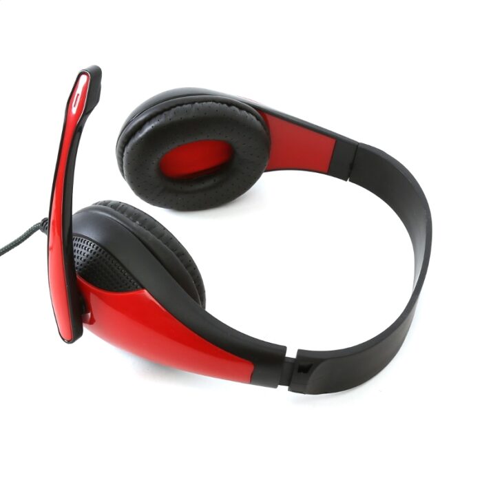 FREESTYLE HI-FI STEREO HEADSET + MIC + ADAPTER 2-1 FH4008 RED [42678]