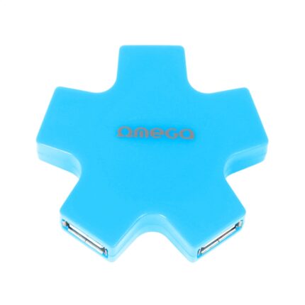 OMEGA USB 2.0 HUB 4 PORT STAR BLUE