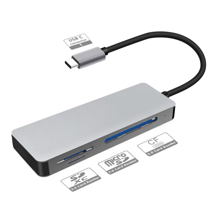 PLATINET MULTIMEDIA ADAPTER USB TYP C CARD READER MICRO SD SDHC SDXC CF