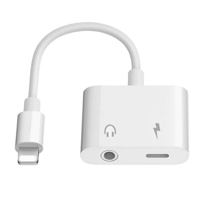 PMMA9826 PLATINET SMARTPHONE ADAPTER LIGHTNING TO AUX WITH CHARGING WHITE .